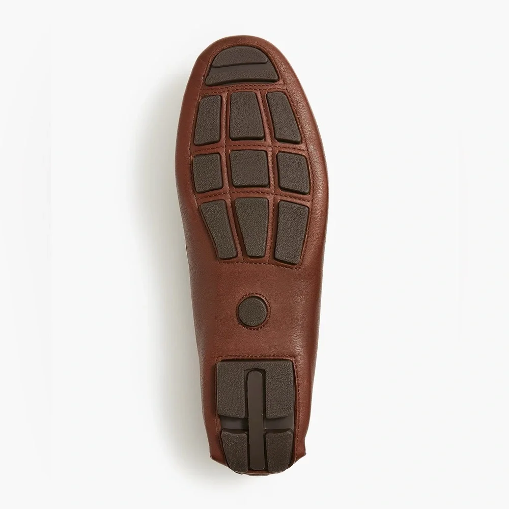 J. CREW Classic Leather Driving Shoes in Brown Size 9 1/2‎ M $178 AW685